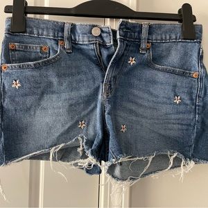 Floral Denim Shorts
